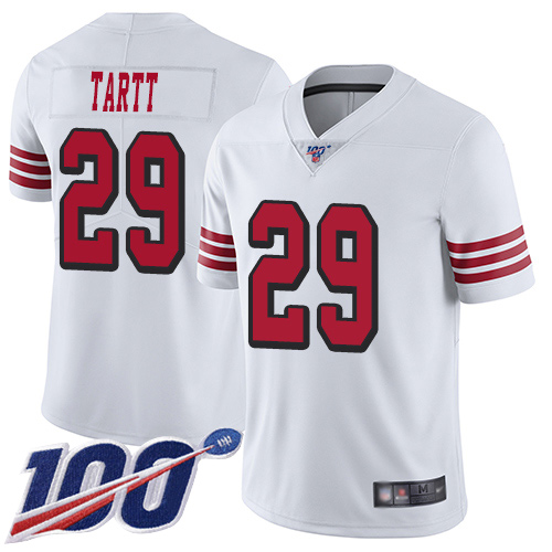 San Francisco 49ers Limited White Men Jaquiski Tartt NFL Jersey #29 100th Season Rush Vapor Untouchable->san francisco 49ers->NFL Jersey